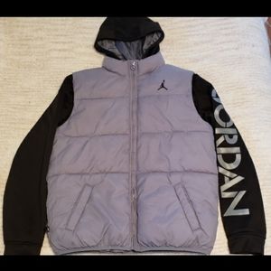 JORDAN Boys' Jumpman 2Fer Full-Zip Puffer Jacket